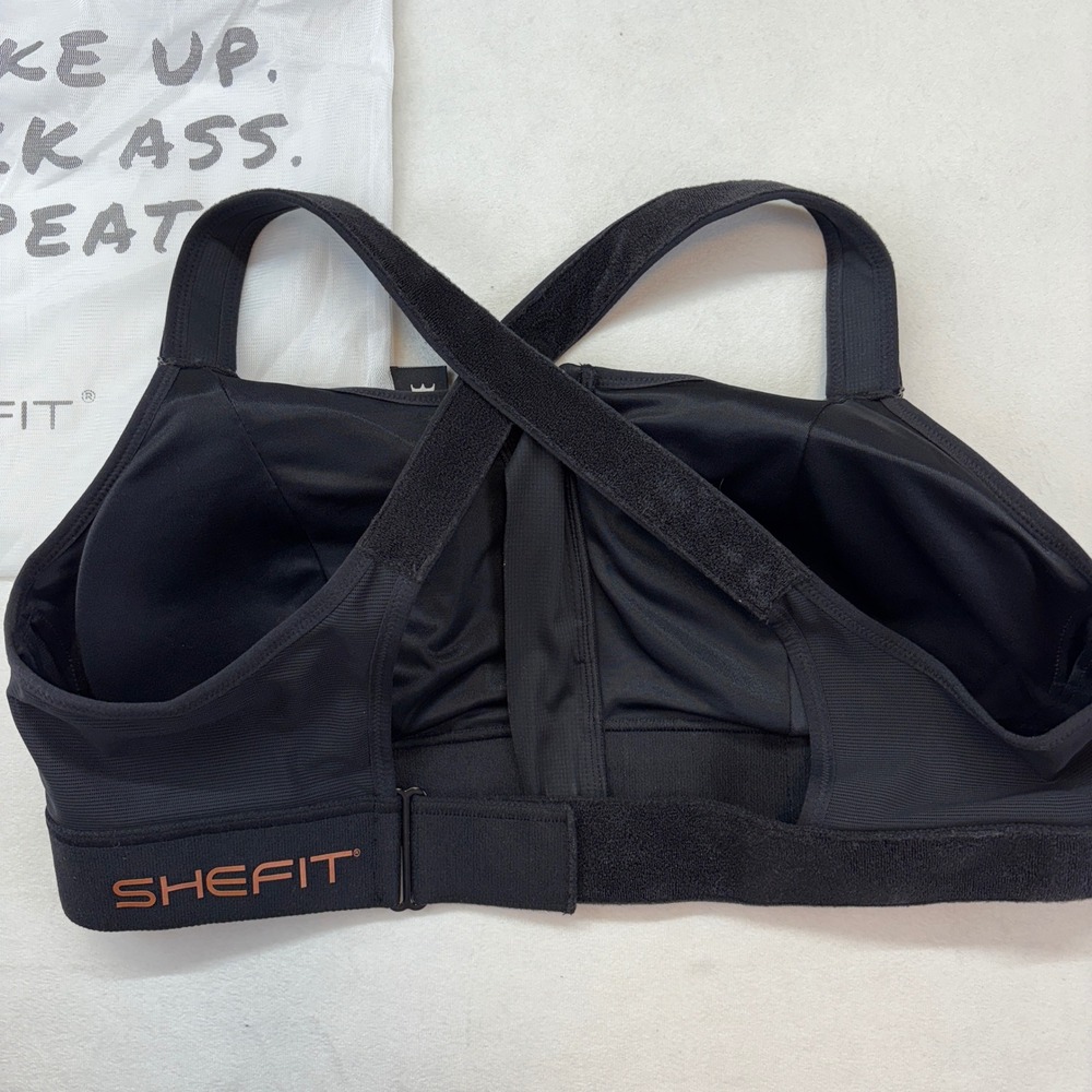 Shefit Ultimate Sports Bra Black High Impact Adjustable Front Zip 3Luxe 110002 - Picture 3 of 13